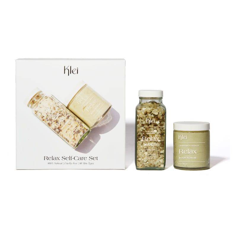 Klei Relax Lavender Bath Soak & Body Scrub Self Care Gift Set